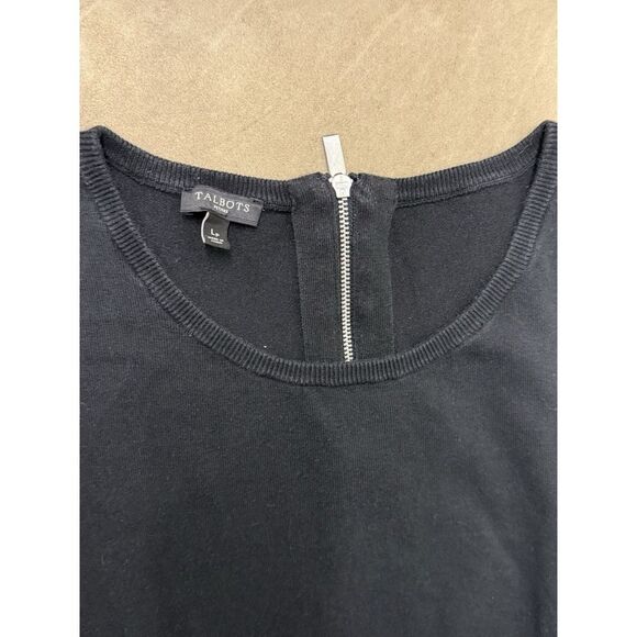 Talbots Sweater Dress Womens Petites Black & White Striped Sleeveless.Sz Lp - Picture 12 of 13